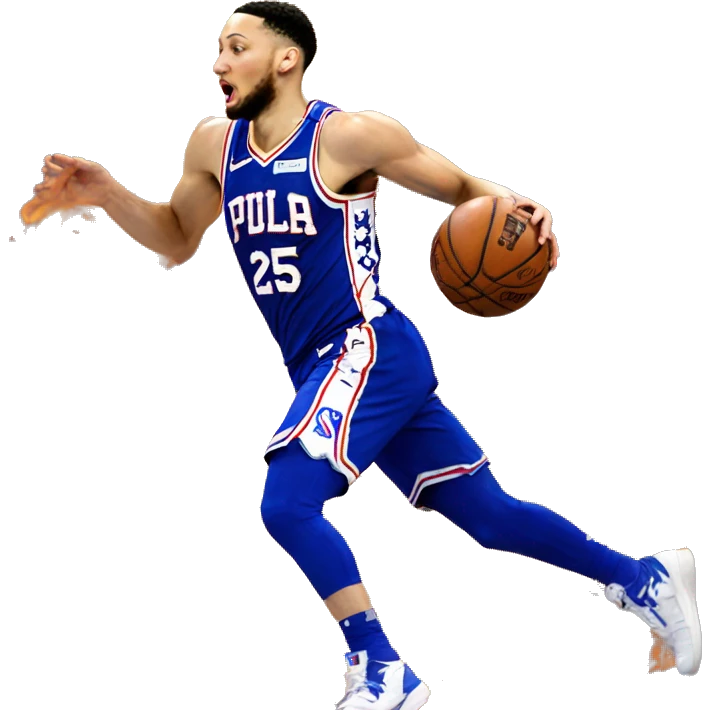 Ben Simmons escaping a fire emoji