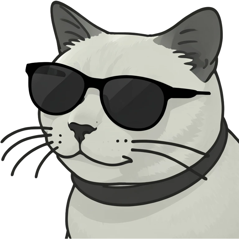 Cat with sunglasses emoji