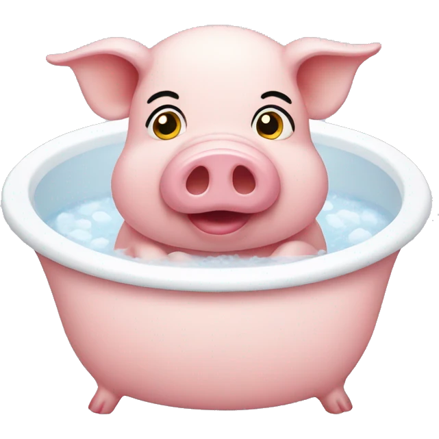 Pig With Bath emoji