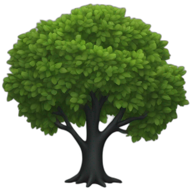 black simple tree emoji