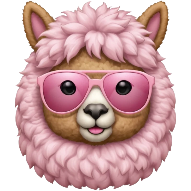 light pink alpaca with sunglasses emoji