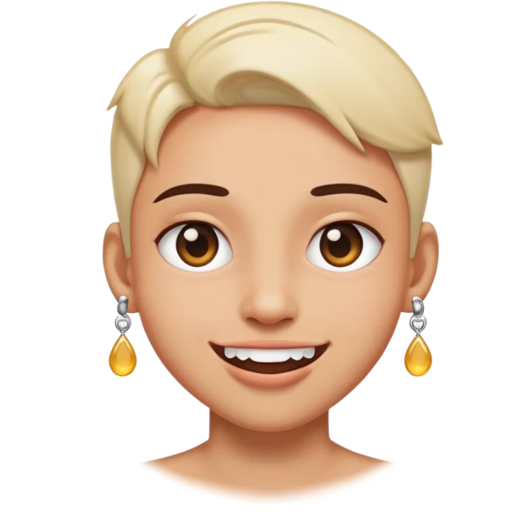 Joy emoji with dermal piercings emoji