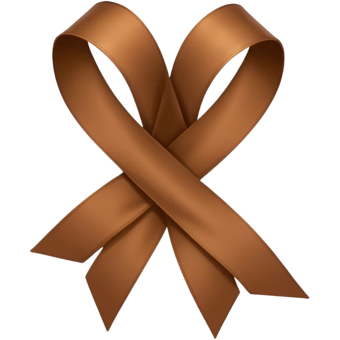 Brown ribbon and white copy paste emoji