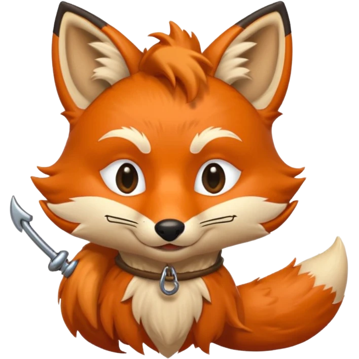 Foxy the fox with a hook emoji