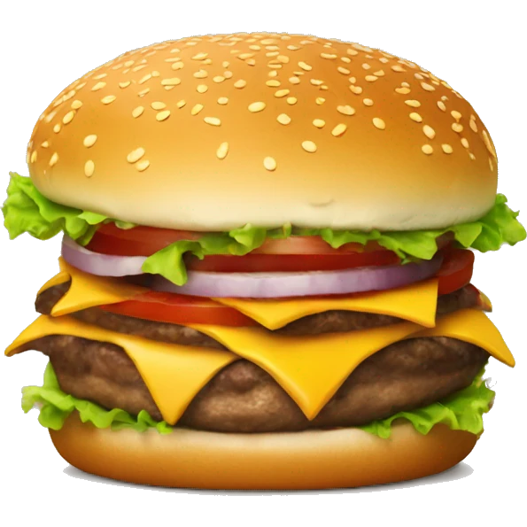 burger with a cow on it emoji