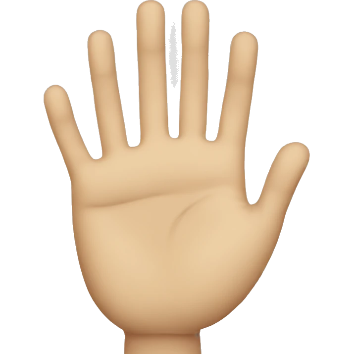 stop hand emoji