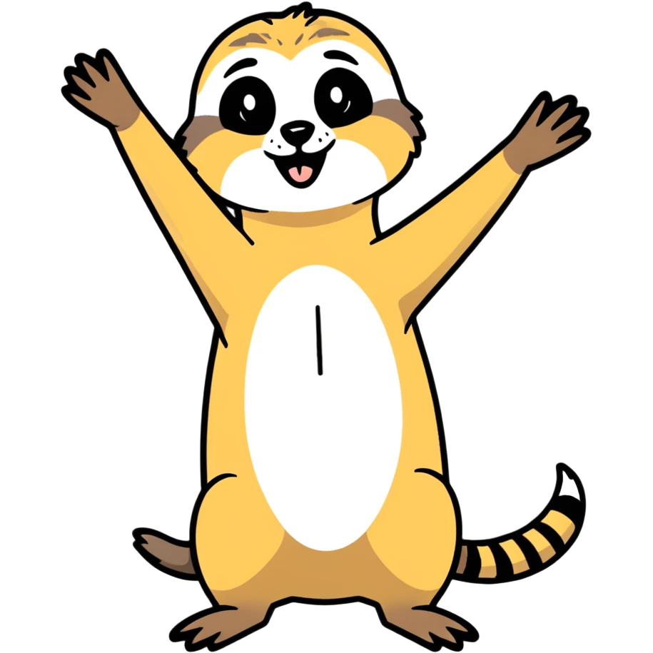 Meerkat rocking to music emoji