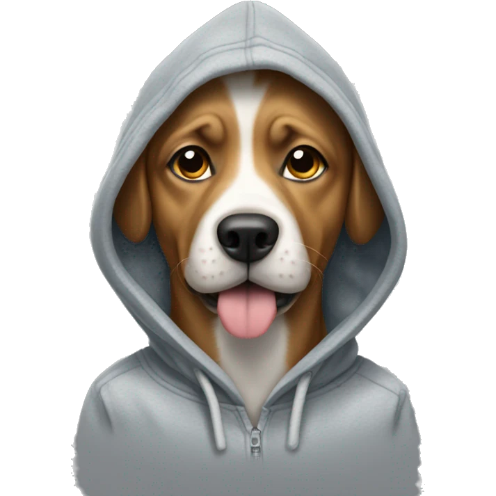 Dog wearing a hoddie emoji