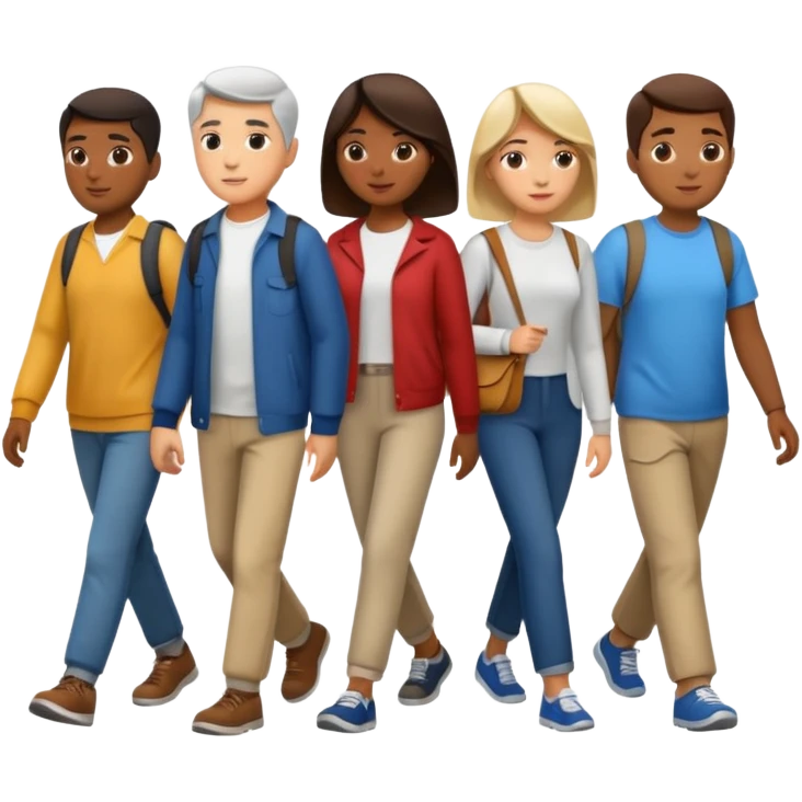 Line of people emoji