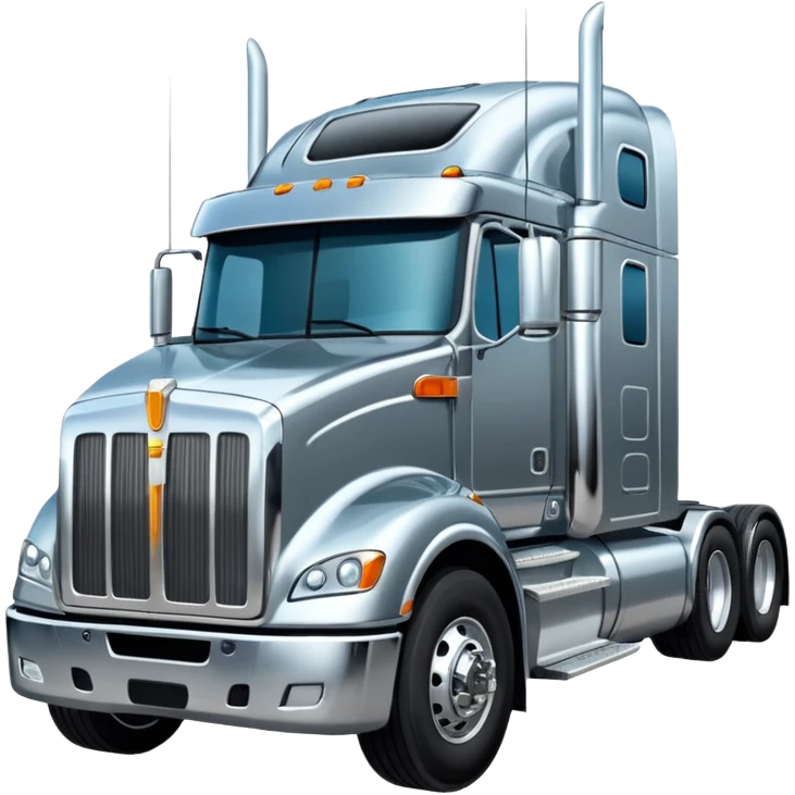 18 wheeler truck peterbelt big body facing me  emoji