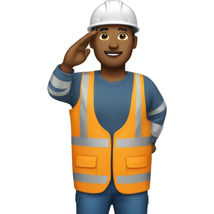 Construction worker salute  emoji