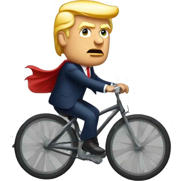 "Donald Trump sur le vélo"  emoji