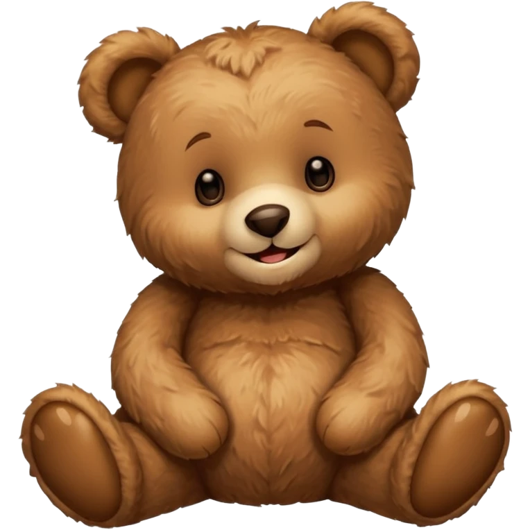 Create a playful and imaginative emoji scene featuring a teddy bear enjoying a cozy, cuddly moment. emoji