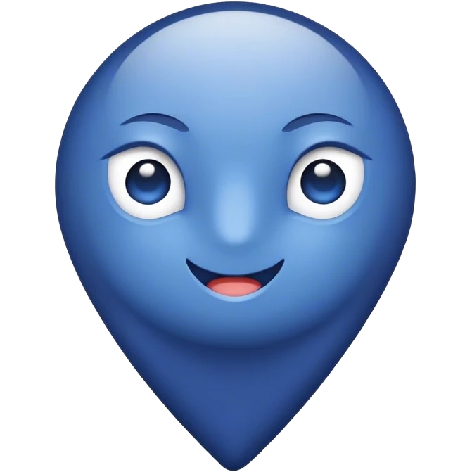 dark blue pointer emoji