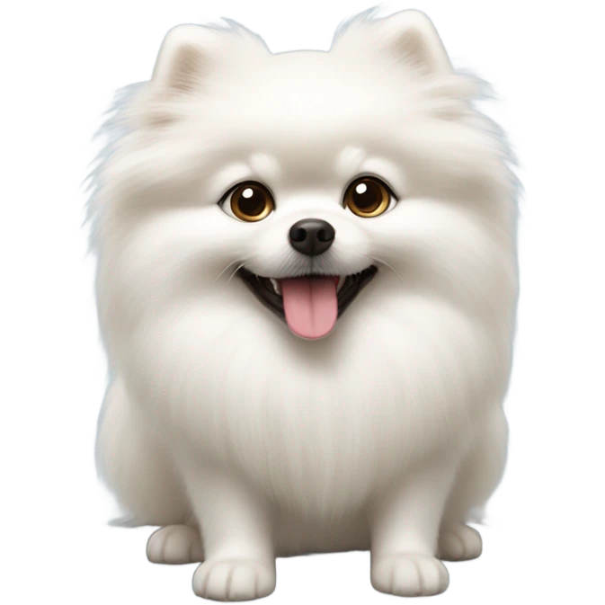 White Pomeranian emoji