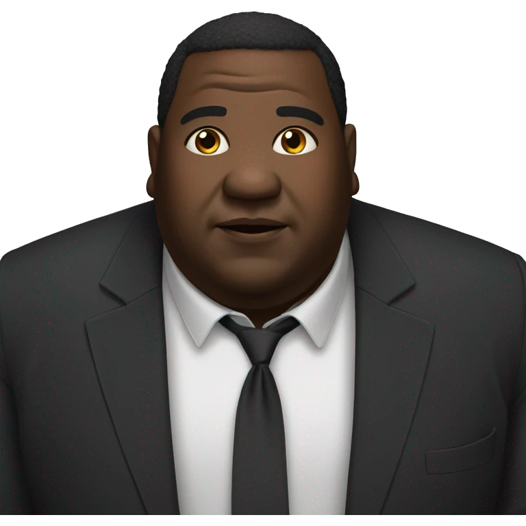 Big fat black realistic man emoji