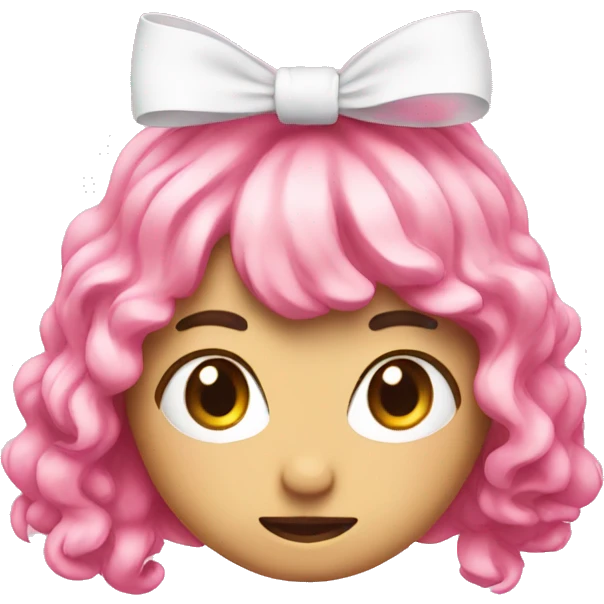 Pink heat with white bow emoji