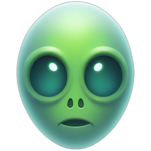 Alien face in fog emoji