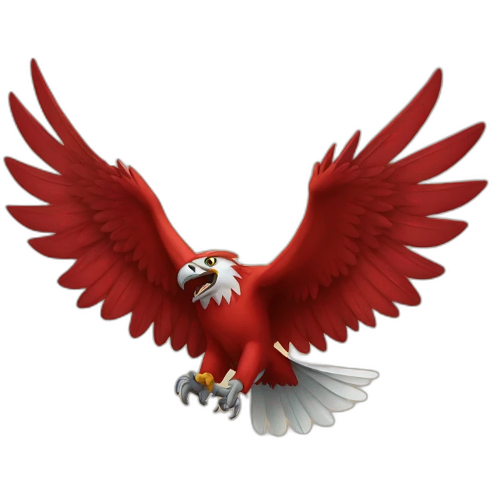 red eagle with sharp teeth emoji