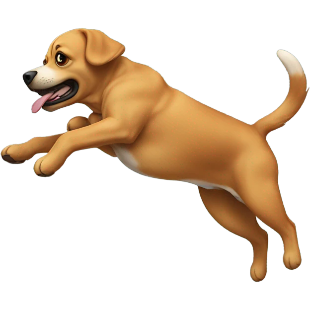 Backflipping dog emoji