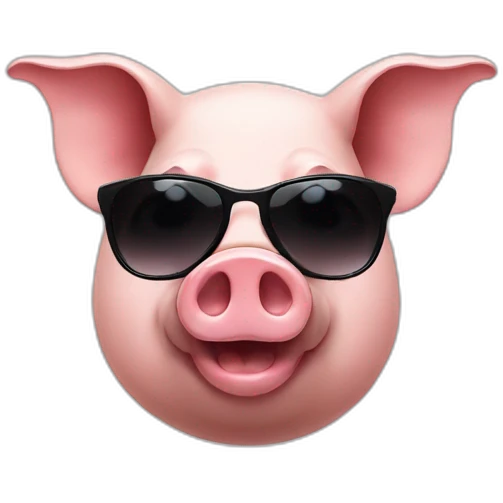 Pig with sunglasses emoji