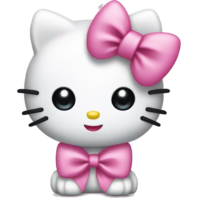 hello kitty with pink bow  emoji