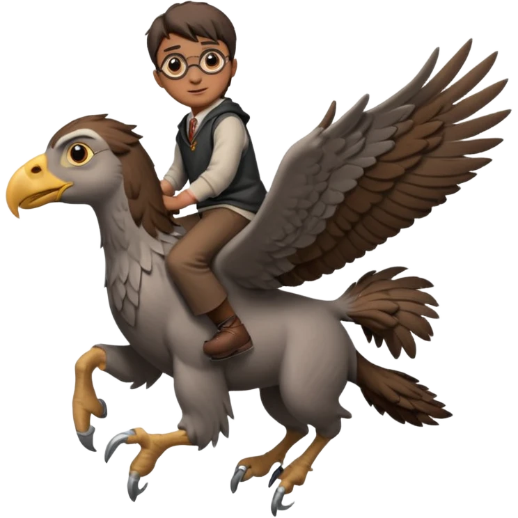 harry potter riding buckbeak emoji
