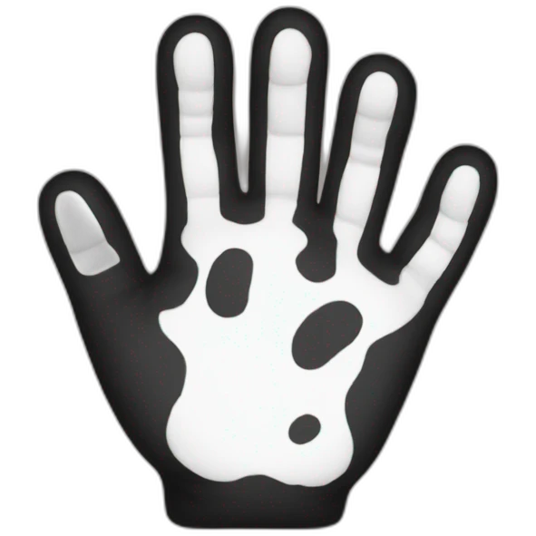 Vitiligo hand emoji