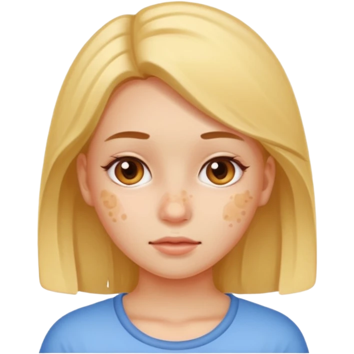 Girl with acne skin emoji