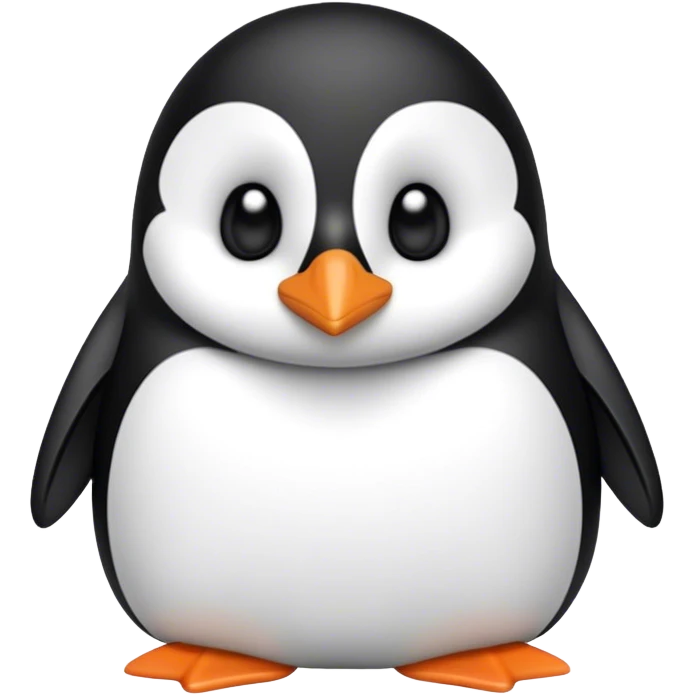 hazme la cara de un pinguino mirando de frente emoji