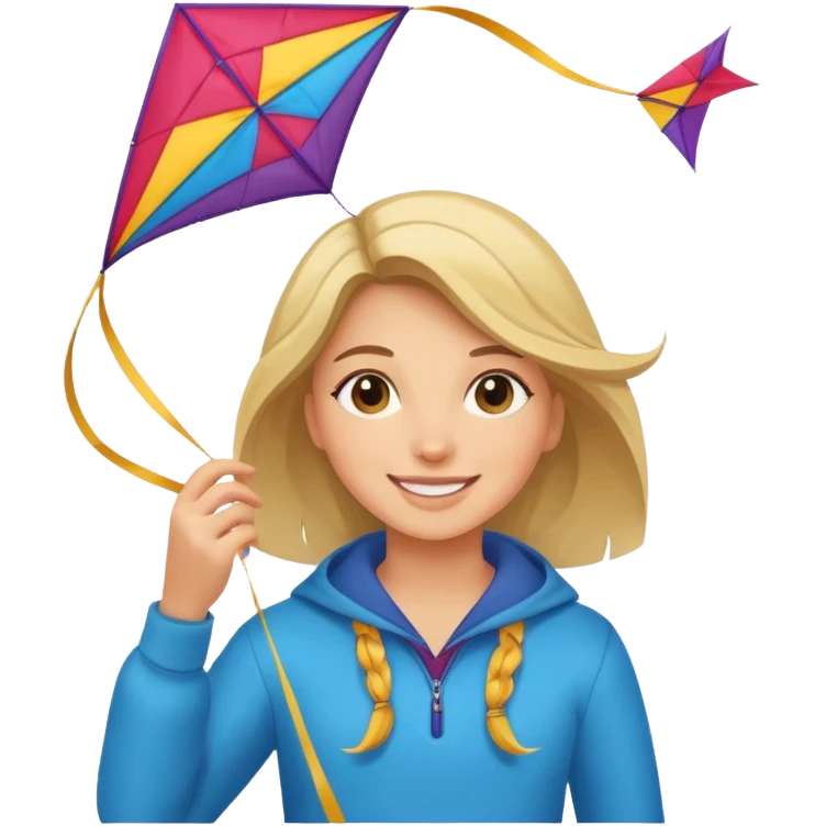 girl with kite,Kite Flyers, big kite. emoji