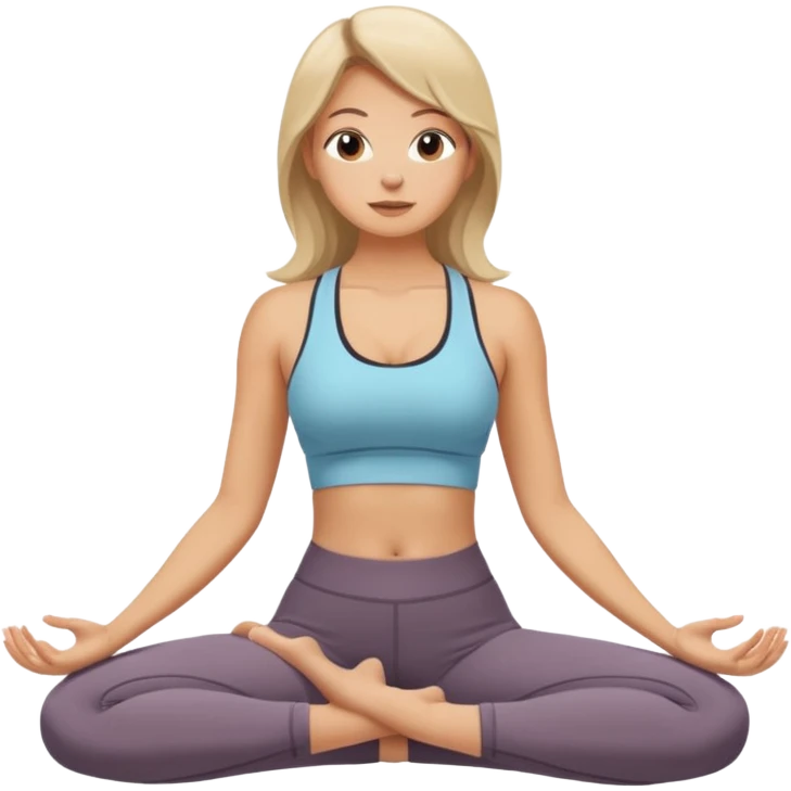 woman burping during yoga practice emoji