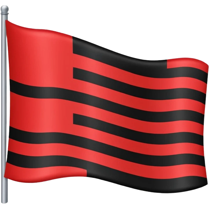 Creat an flag win red and black colour only colour not designs emoji