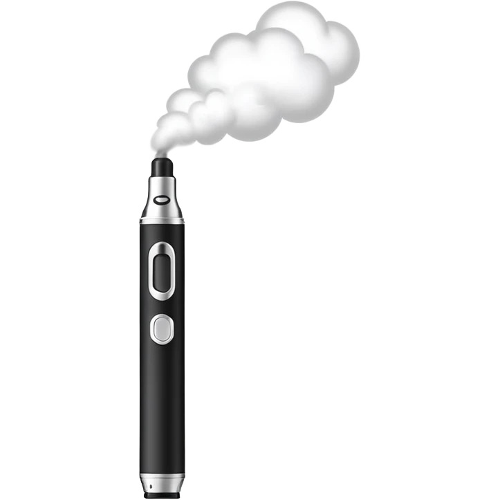modern vape pen with vapor cloud emoji