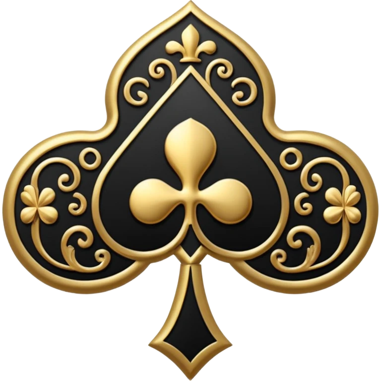 Create emoji for ace card by clubs logo emoji