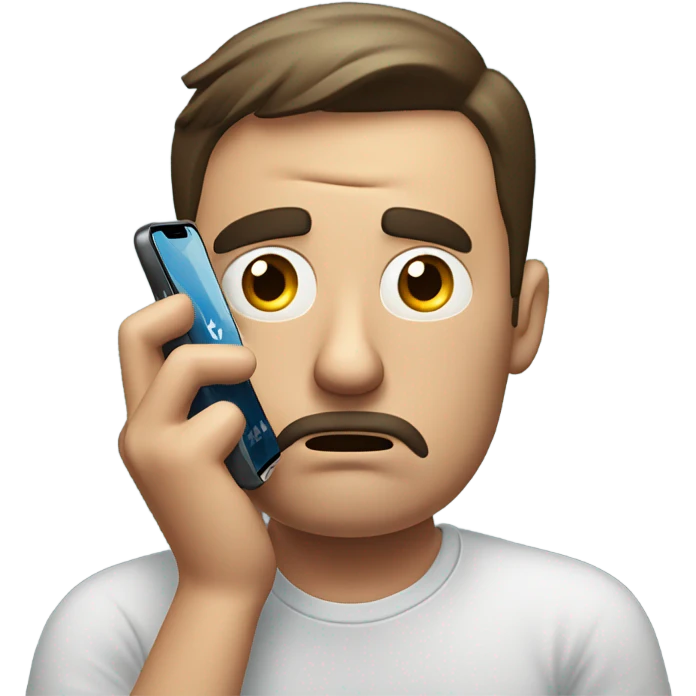 man is stressed because so many people unfollowed him on instagram emoji