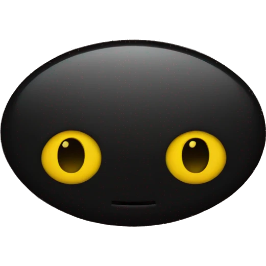 "A black and red rectangle with a medium sized yellow circle in the middle"  emoji