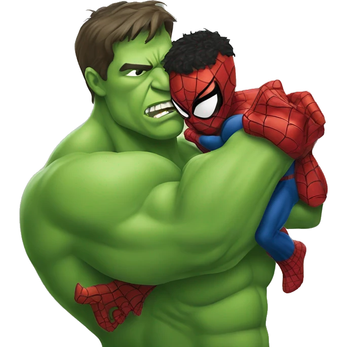 Spiderman loves Hulk emoji