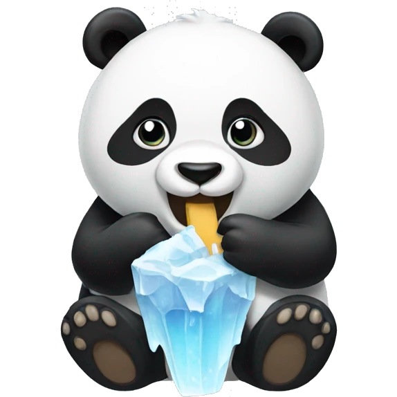 Panda eating ice  emoji