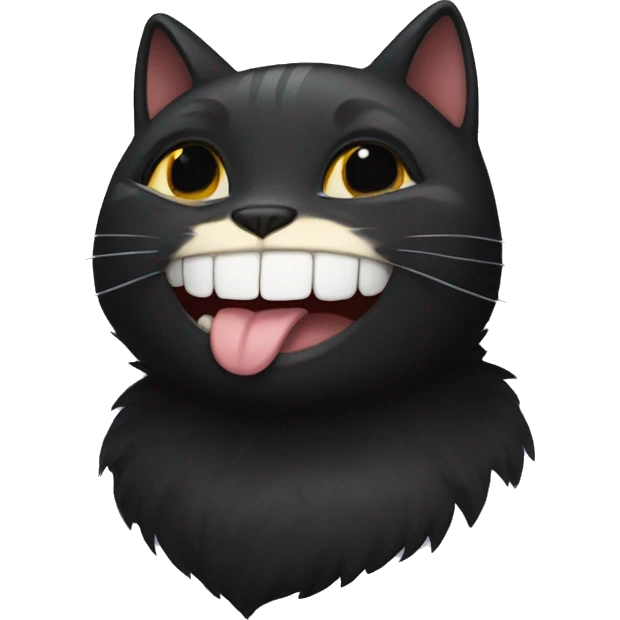 black cat smile emoji