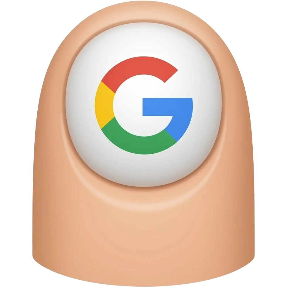 print finger with Goole logo emoji