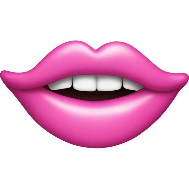 pink kiss print emoji