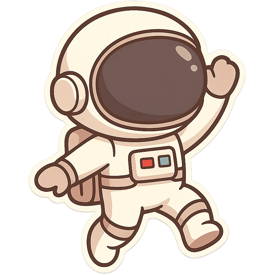 一个身穿宇航服的宇航员飞在空中 emoji