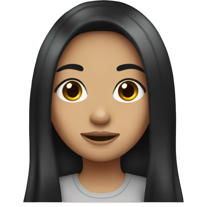 Pretty girl with long black hair emoji