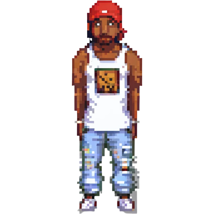 2Pac в полный рост, no background emoji