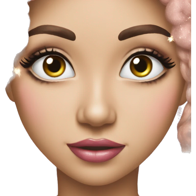 Girly Christmas glitter emoji