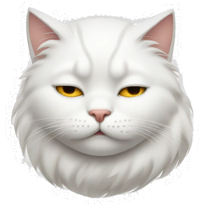 sleepy white cat emoji