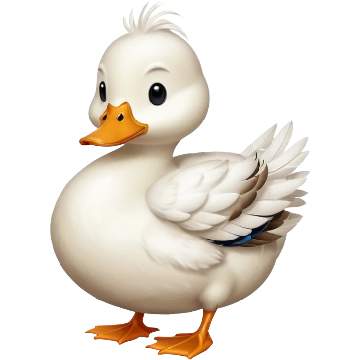 cute duck showing off its belly emoji