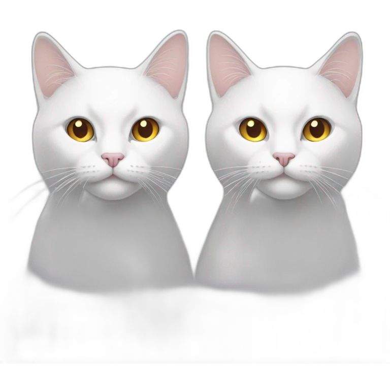 two white laser cats emoji