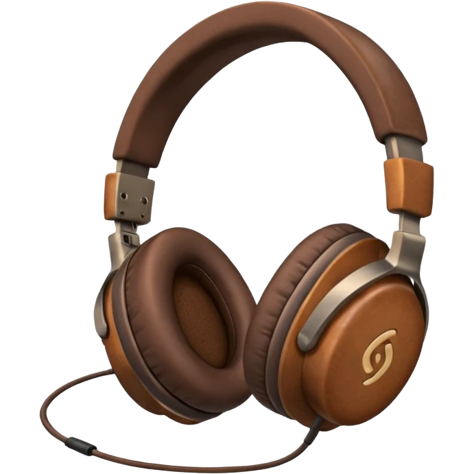 Brown headphones beats emoji